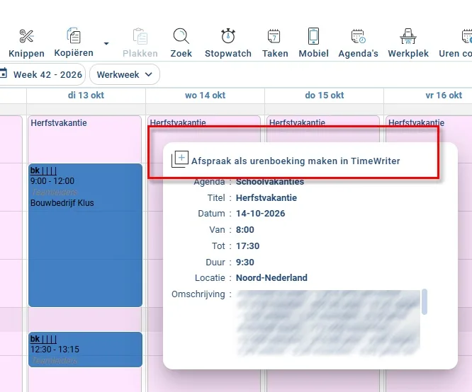 Tijd registreren... en dan?