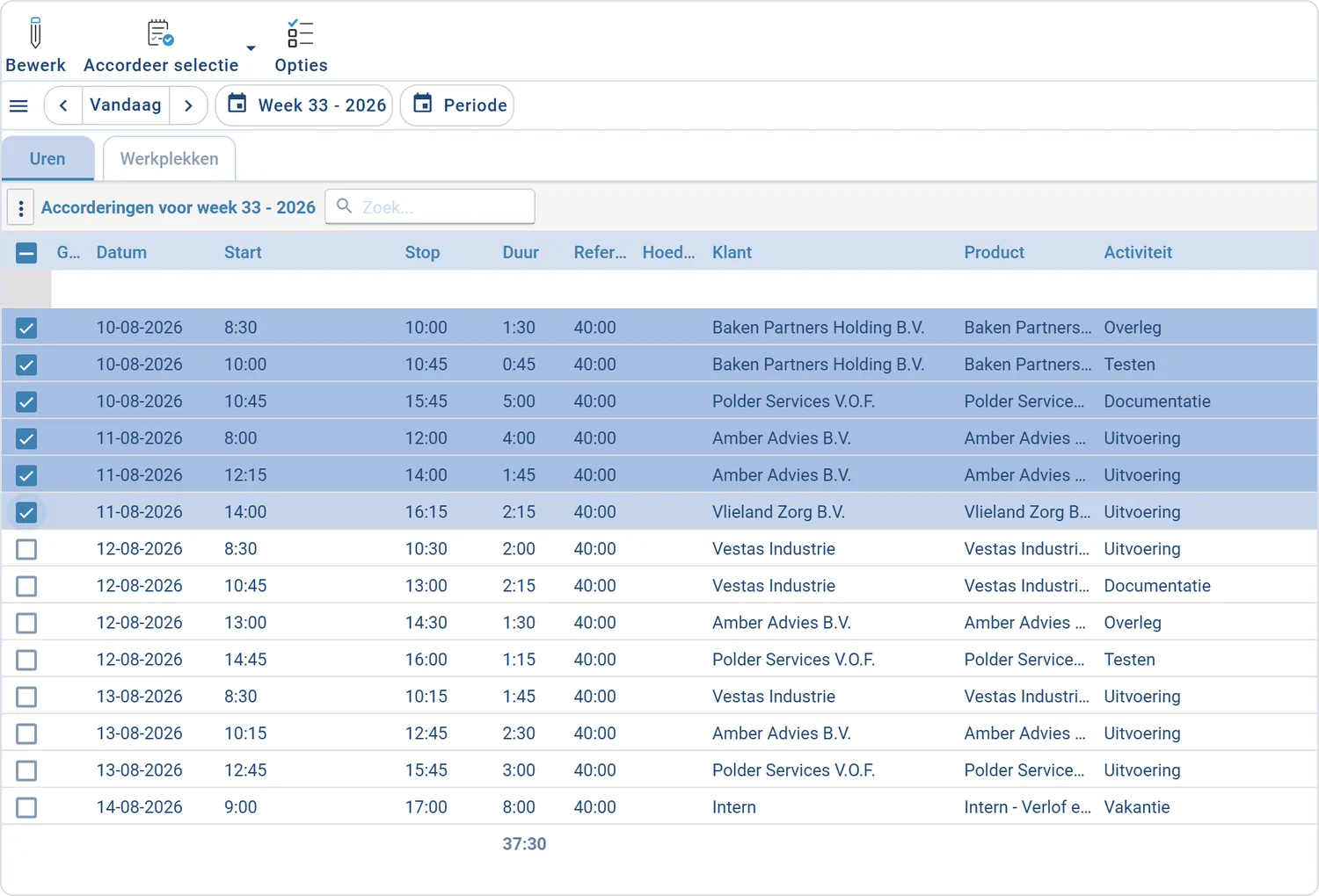 urenregistratie, timewriter pro, accordering, verlofregistratie, budgetbewaking, facturatie, eigen server, api