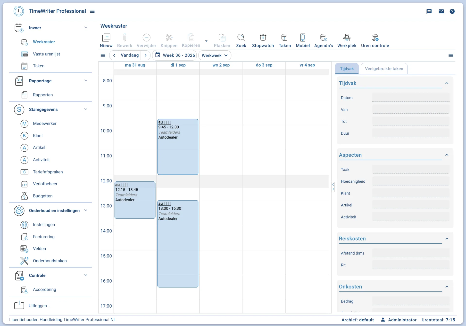 TimeWriter App