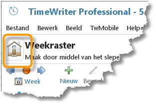De Home-knop die de Module verkenner weer toont