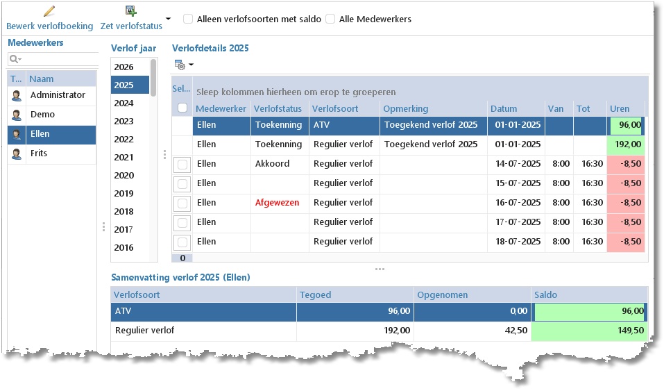 VerlofOverzicht