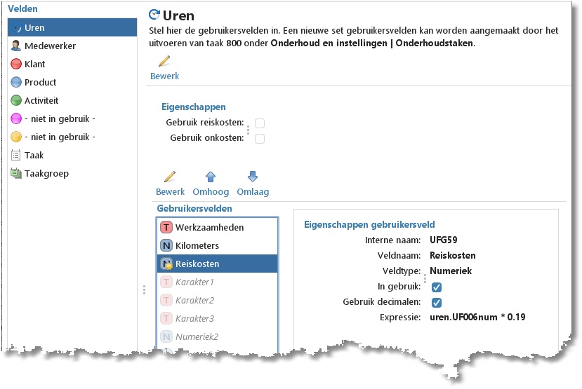 calc userfield scherm