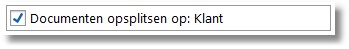 Optie om de uitvoer op te splitsen in meerdere documenten