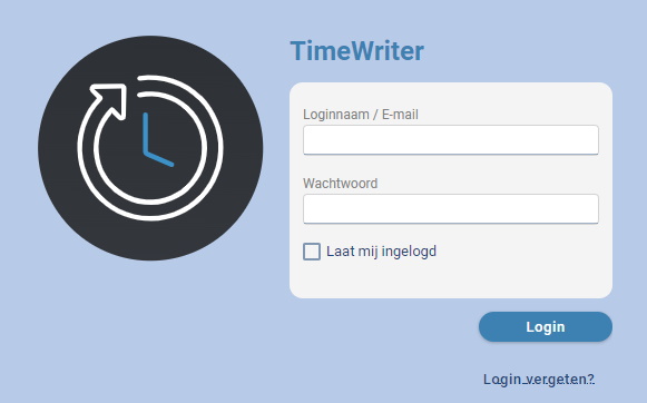 Het inlogscherm van de webclient