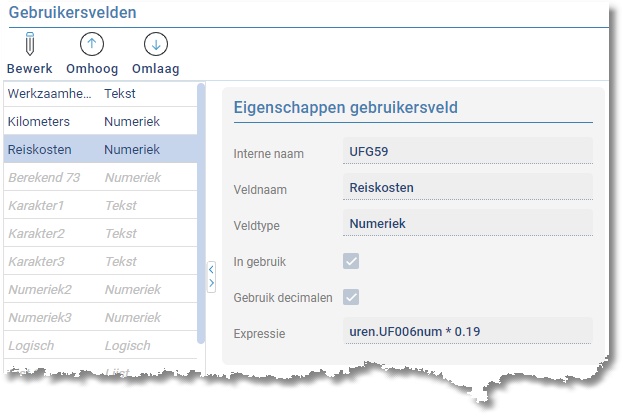 calc userfield scherm