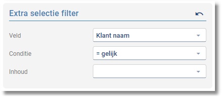 Het extra selectiefilter