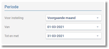 Keuze van de rapportperiode
