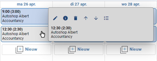 weeklijst tooltip